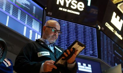 Operador na bolsa de Nova York
