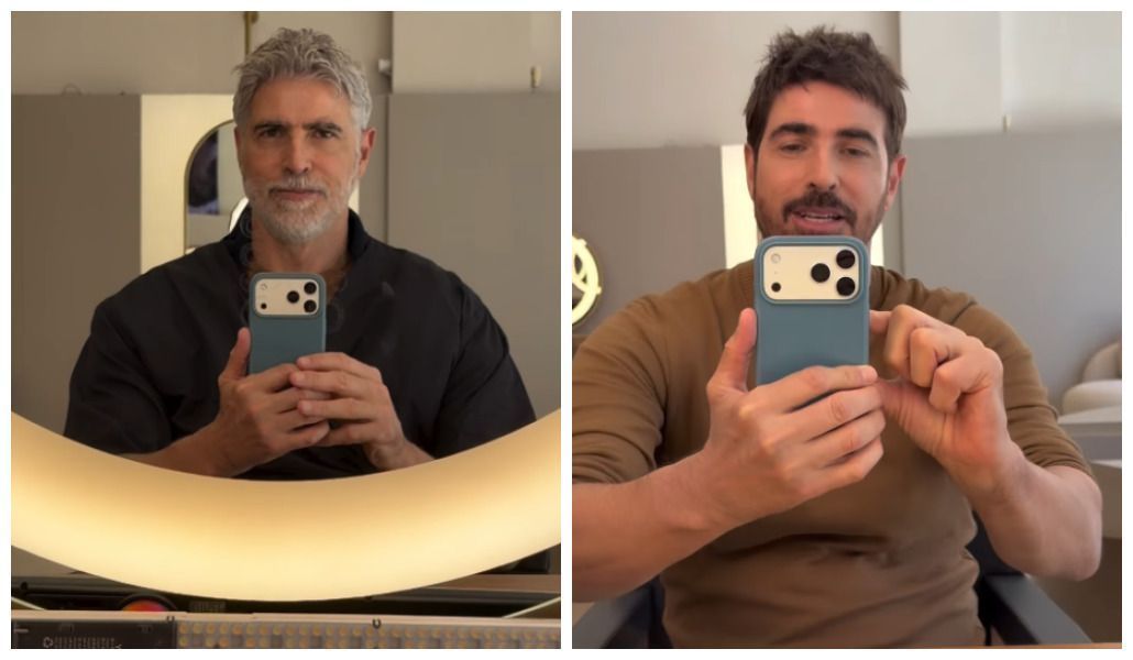 Reynaldo Gianecchini antes e depois de mudar o visual • Instagram