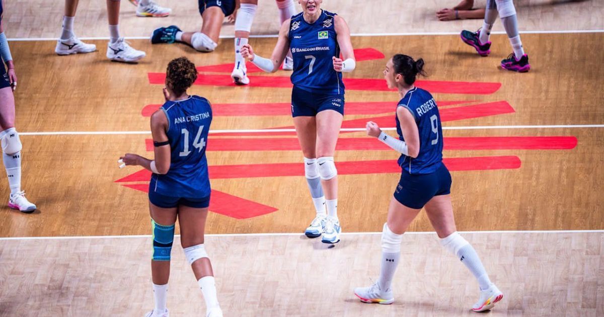 Brasil vence Itália no tie-break e se classifica para final da VNL feminina