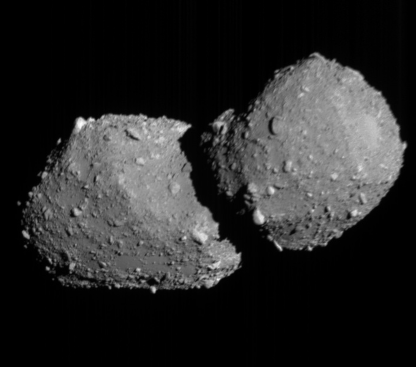 Asteroide Torifune fotografado com a câmera de navegação óptica telescópica (ONC-T) a bordo • Divulgação/Jaxa