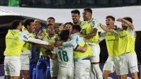 Com dois a mais, líder Palmeiras goleia Vitória no Barradão