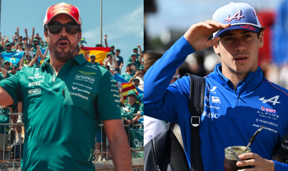 Imagem de destaque do post: Espanhol e argentino da F1 "ignoram" corrida e focam na final da Copa