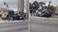 Motorista bate em alta velocidade em poste durante suposto racha em SP