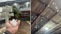 Chuva de granizo de 5 minutos danifica 500 casas no interior do RS; veja