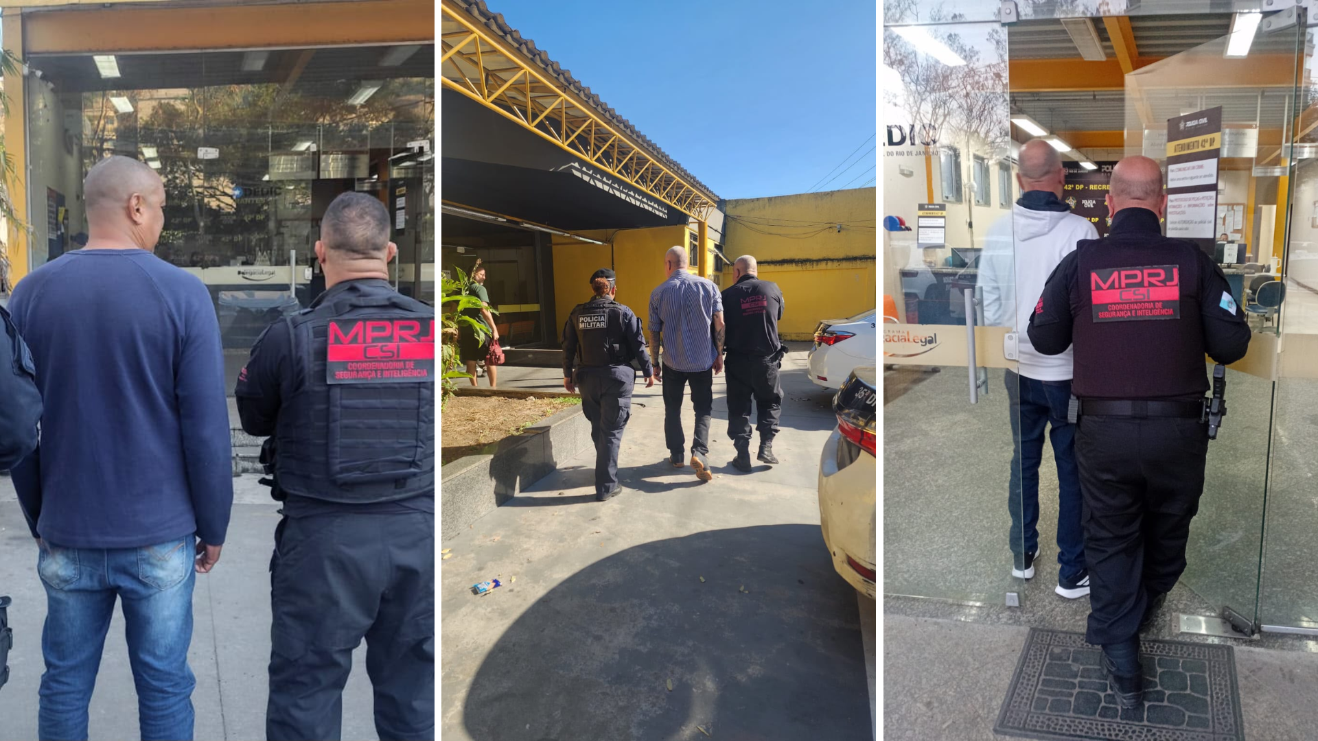 Policiais são acusados de integrarem o núcleo de segurança pessoal do bicheiro Rogério de Andrade • Reprodução/MPRJ