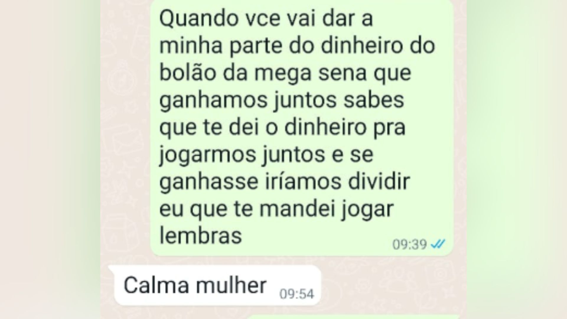 Homem divisão mega-sena SC