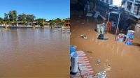 Rio Uruguai atinge cota de inundação em São Borja, no Rio Grande do Sul