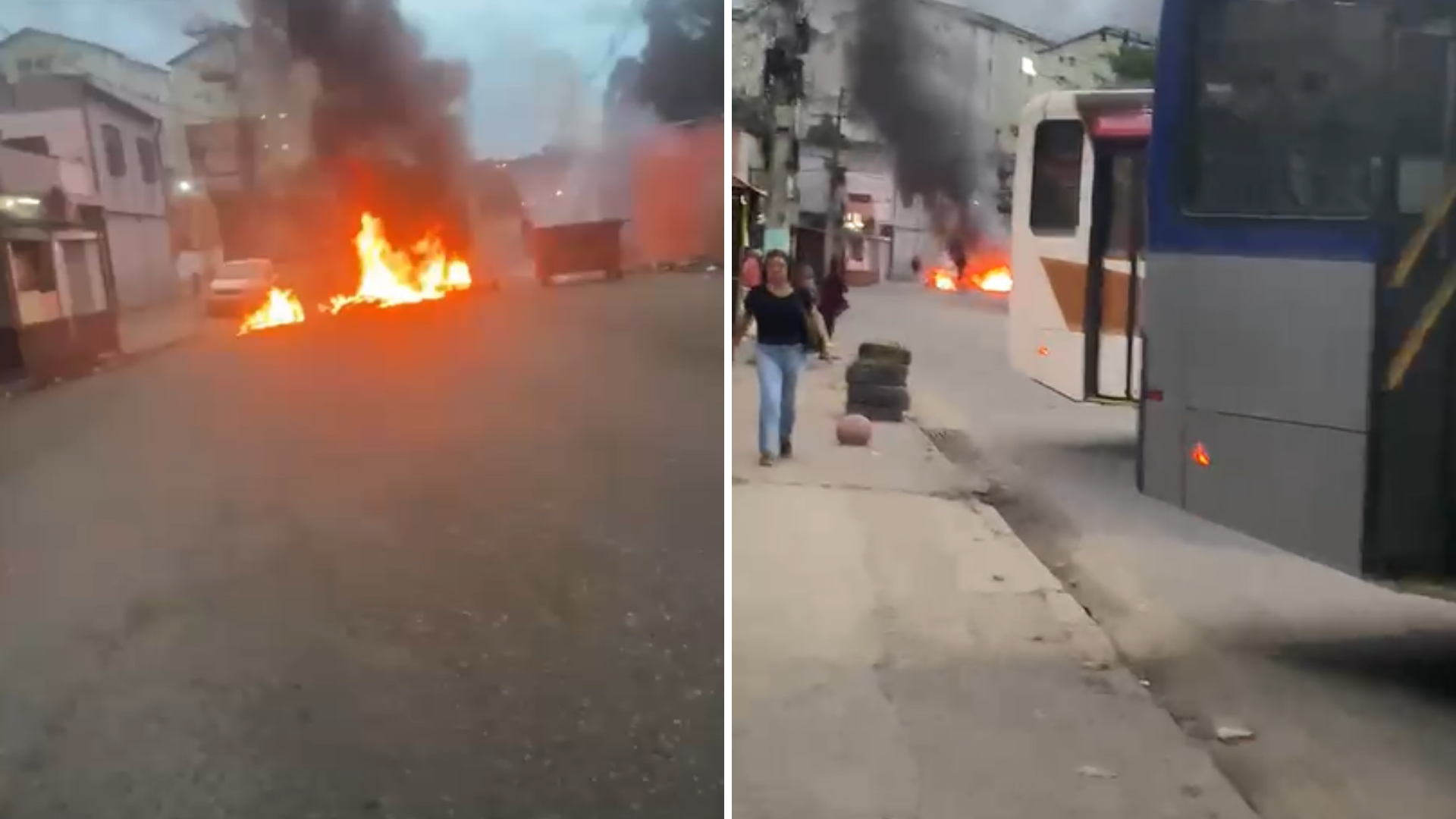 Ônibus sequestrados durante operação no Complexo das Pedreira, zona Norte do Rio