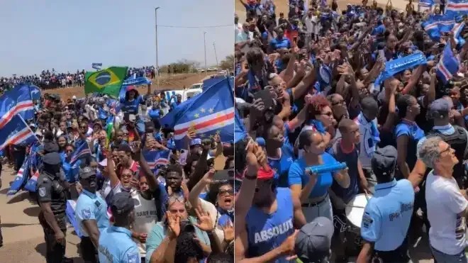 Cabo-Verde-e-recebido-com-festa-e-bandeiras-do-Brasil-apos-campanha-historica-na-Copa-do-Mundo