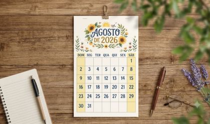 Calendário agosto de 2026