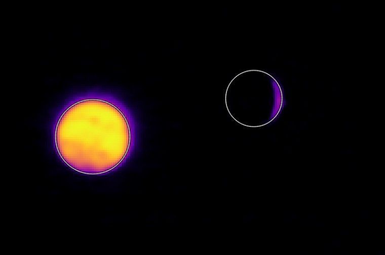 Imagem na térmica infravermelha • Reprodução/Nasa