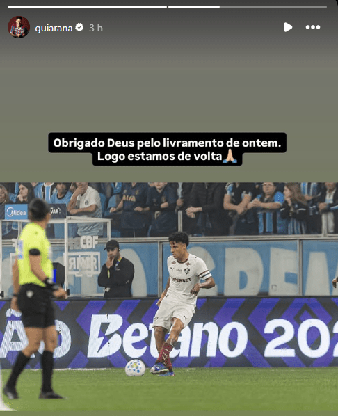 Guilherme Arana nas redes sociais