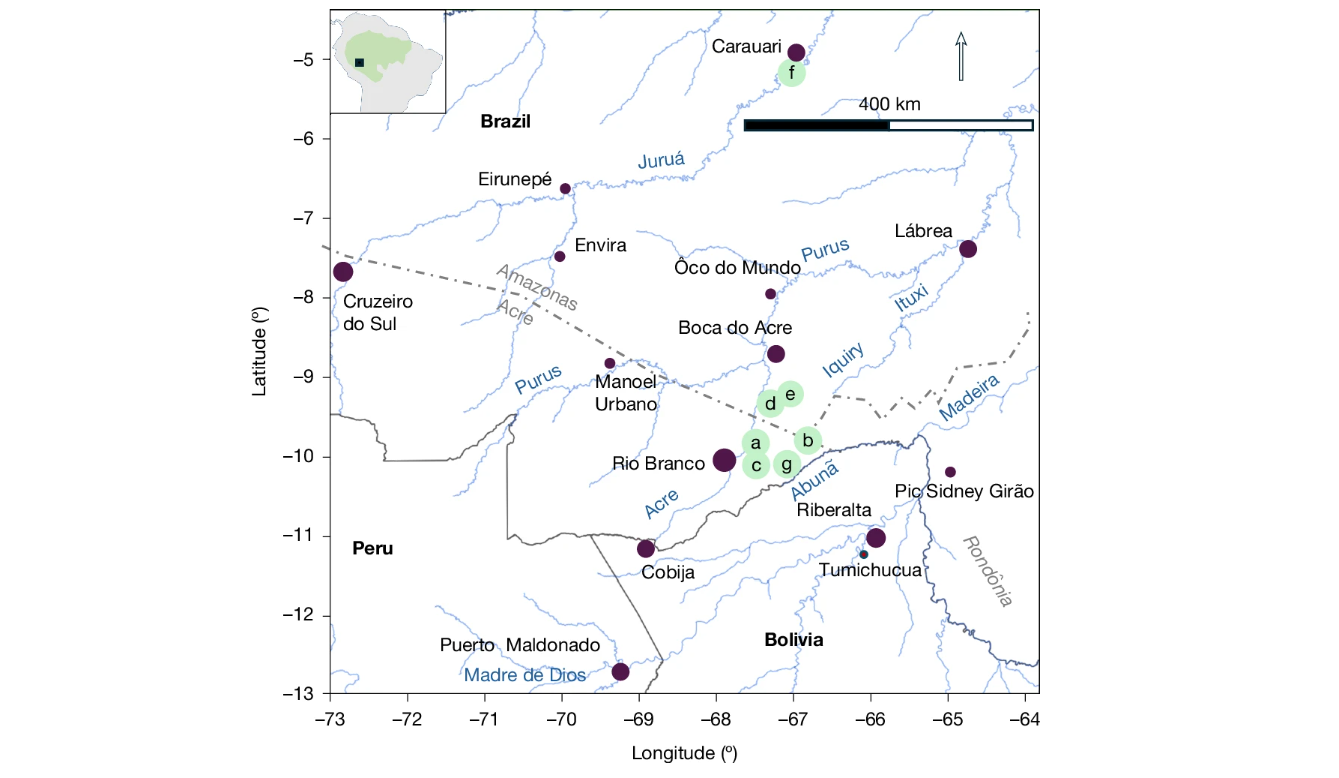 Mapa da área de estudo • Nature