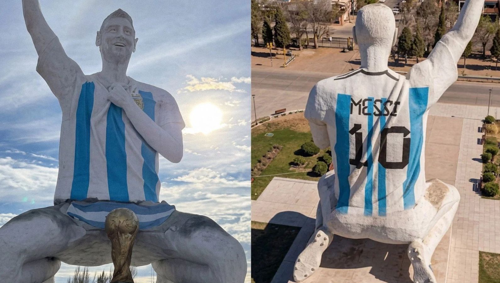 Estátua de Messi na Patagônia