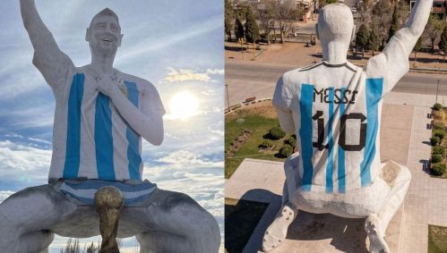 Estátua de Messi na Patagônia