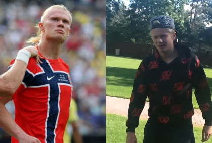 Haaland alcança o topo das paradas na Noruega com rap gravado aos 16 anos