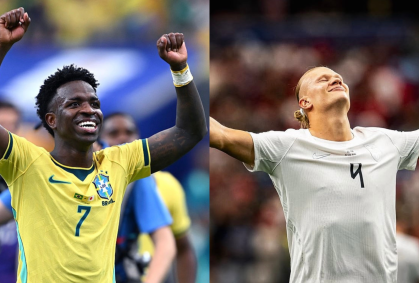 Quem é mais decisivo? Veja os números de Vini Jr e Haaland pelas seleções