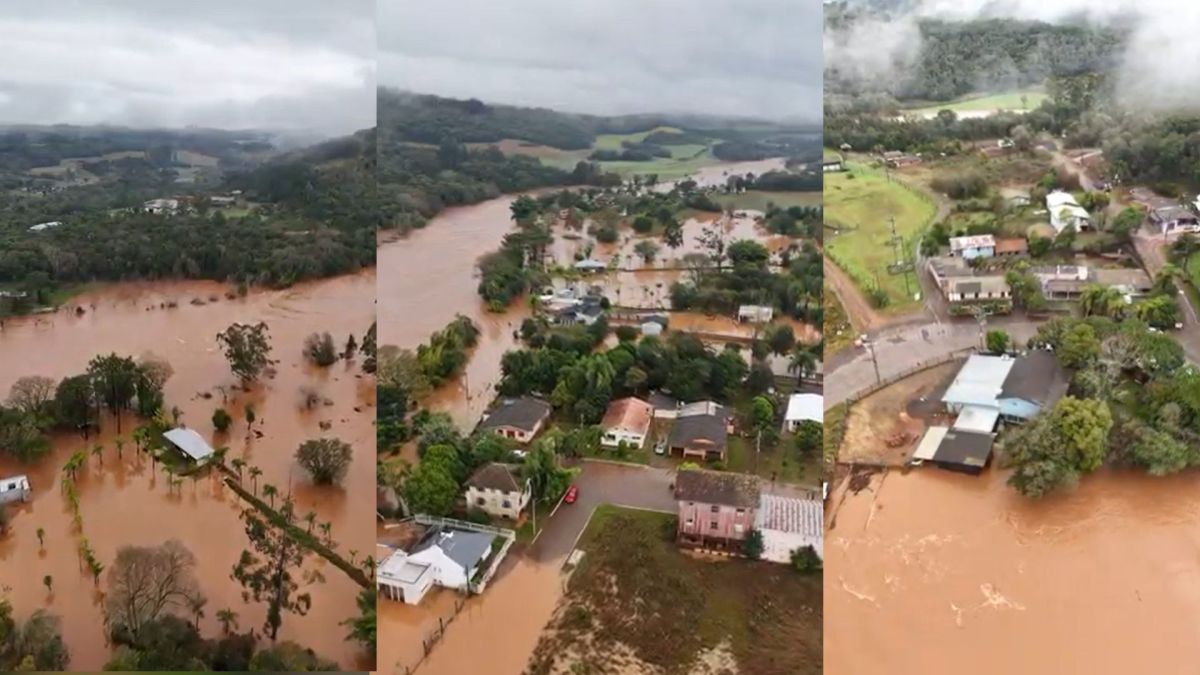 Mais de mil pessoas ficam fora de casa após chuvas no Rio Grande do Sul