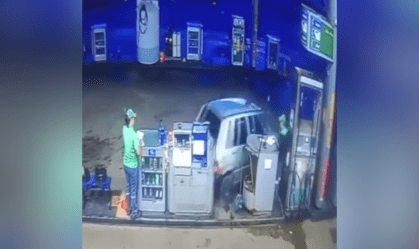 Imagem de destaque do post: Vídeo: carro quase atropela frentista que trabalhava em posto na Bahia