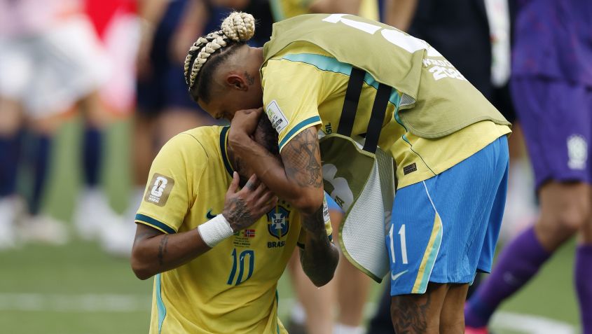 Neymar chora após eliminação da Seleção Brasileira na Copa do Mundo 2026 • ANP via Getty Images