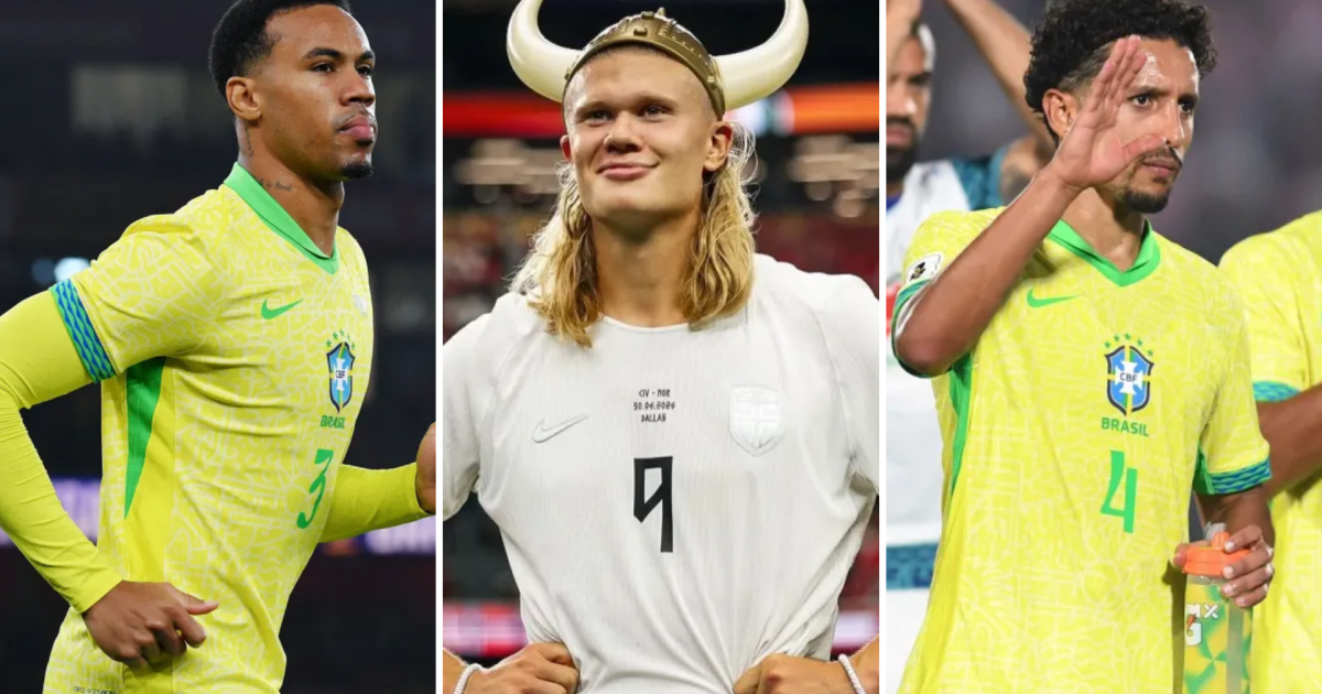 Preocupa? Haaland tem 9 gols contra dupla de zaga da Seleção Brasileira