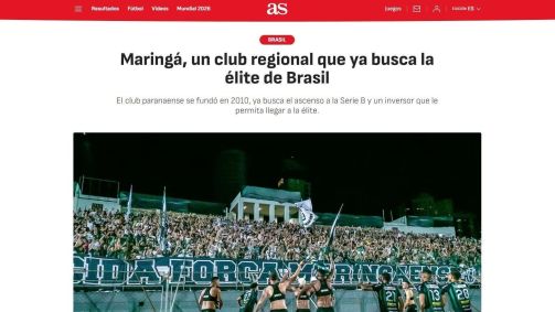Jornal espanhol faz matéria sobre o Maringá