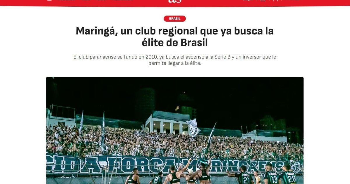 Jornal espanhol destaca Maringá como nova referência entre SAFs do Brasil