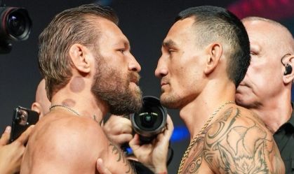 Encarada entre Conor McGregor e Max Holloway no UFC 329