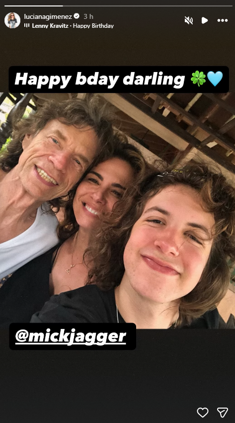 Luciana Gimenez e Mick Jagger são pais de Lucas, de 27 anos • Instagram/Luciana Gimenez