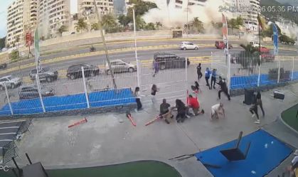 Momento exato em que o primeiro terremoto atinge a Venezuela