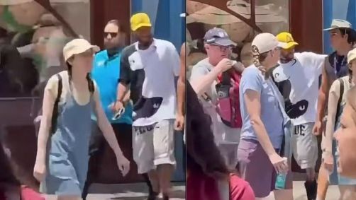 Neymar durante visita no Epic Universe