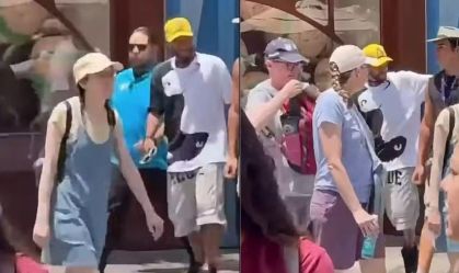 Neymar durante visita no Epic Universe