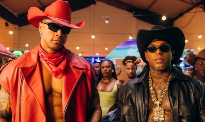 Oh Polêmico e Léo Santana gravam videoclipe de "Laço na Fivela"