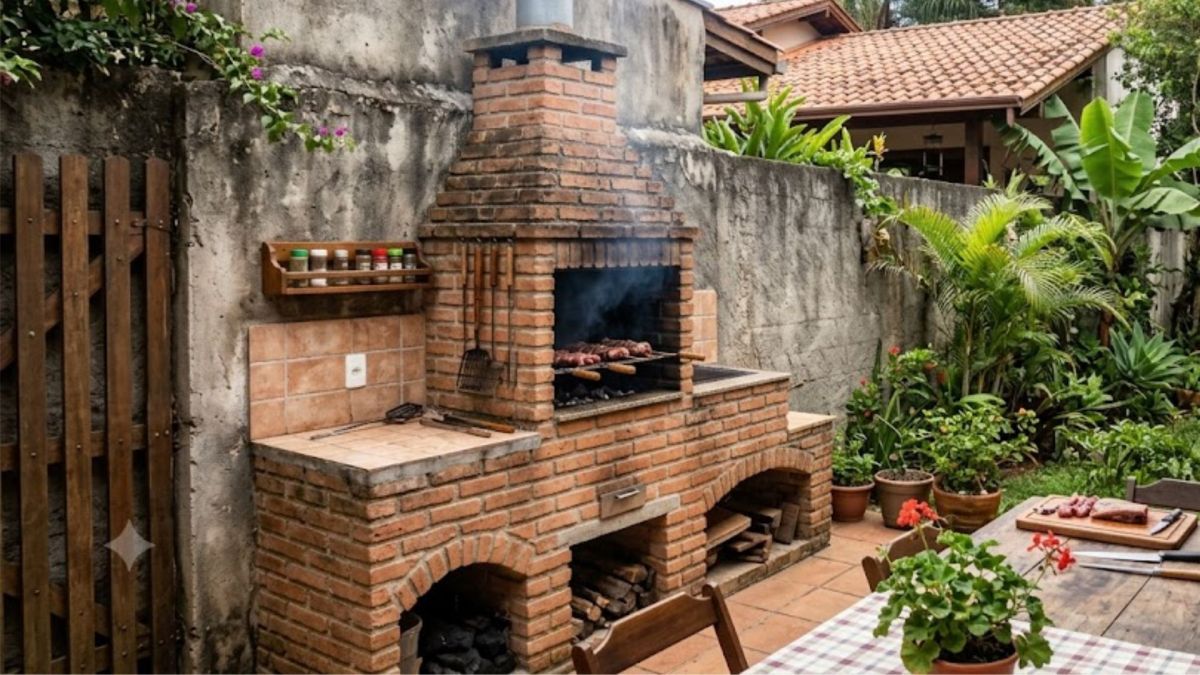Morador que usa em câmeras para vigiar o quintal