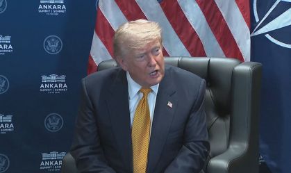 Presidente dos Estados Unidos, Donald Trump, na Turquia para a Cúpula da Otan