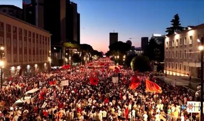 Protestos na Albânia