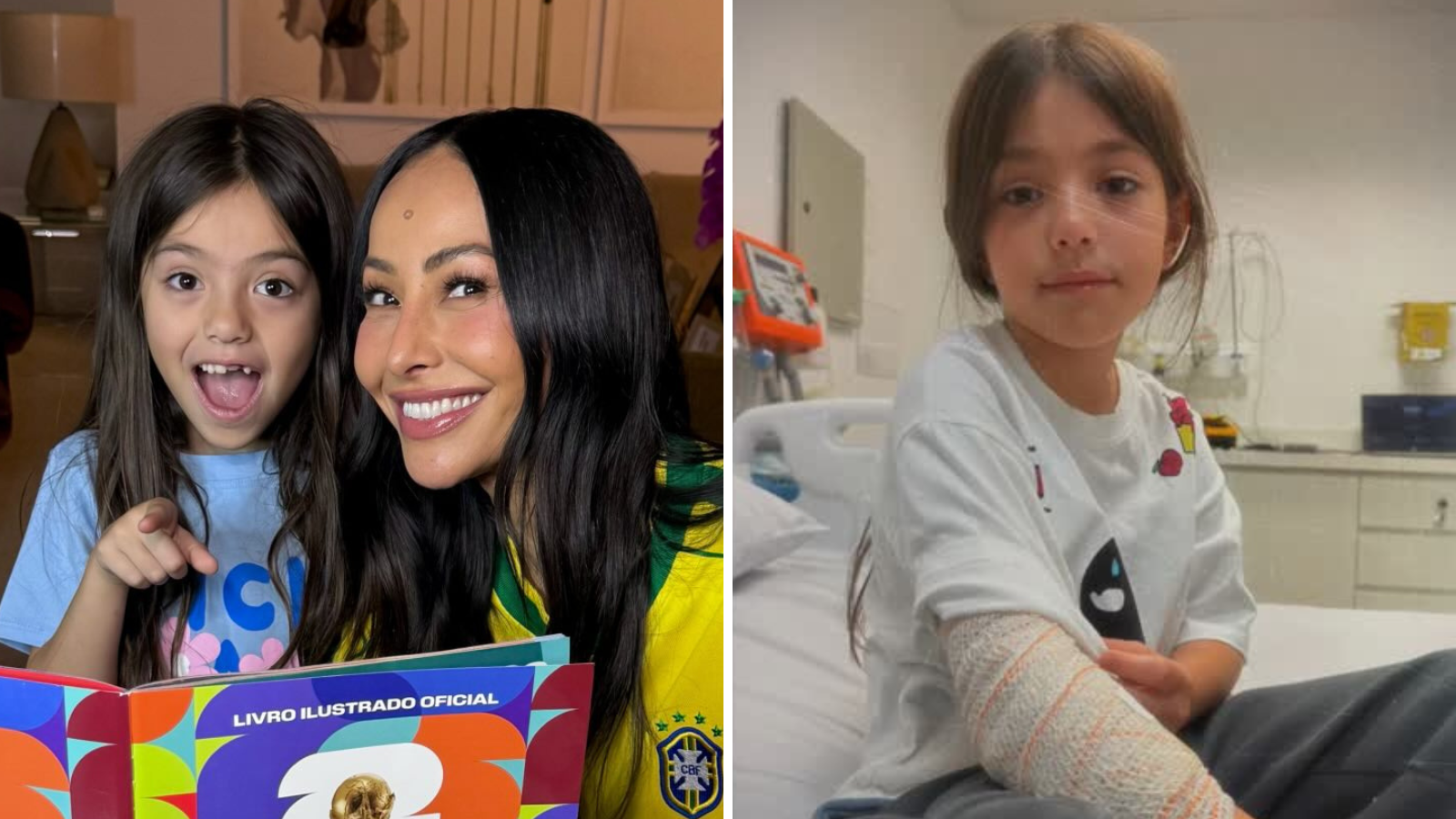 Zoe, filha de Sabrina Sato, sofreu um acidente enquanto andava de patinete