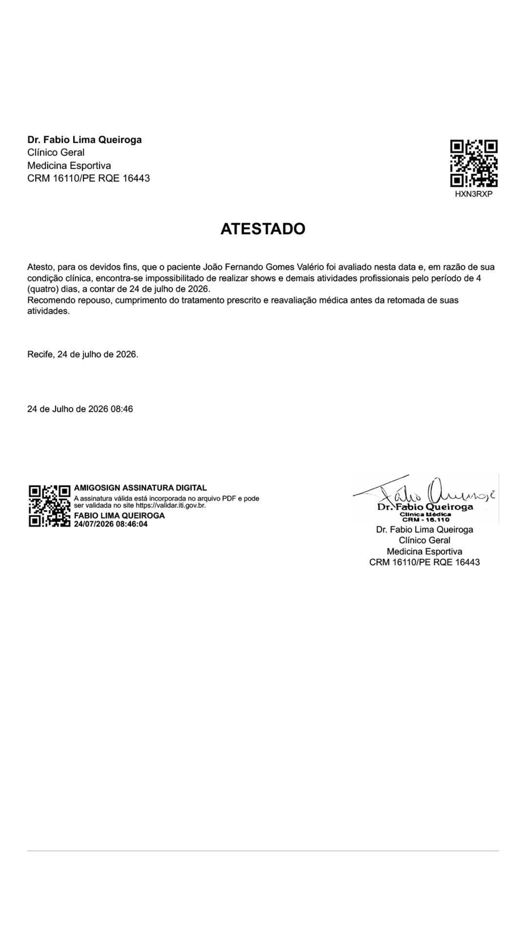 João Gomes cancela shows após ser hospitalizado por influenza • Instagram/João Gomes