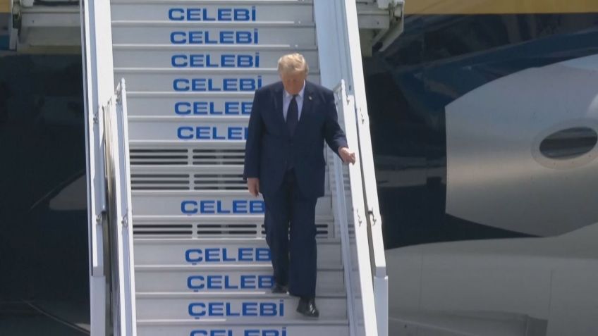 Trump desembarca na Turquia para Cúpula da Otan • Reprodução/Reuters