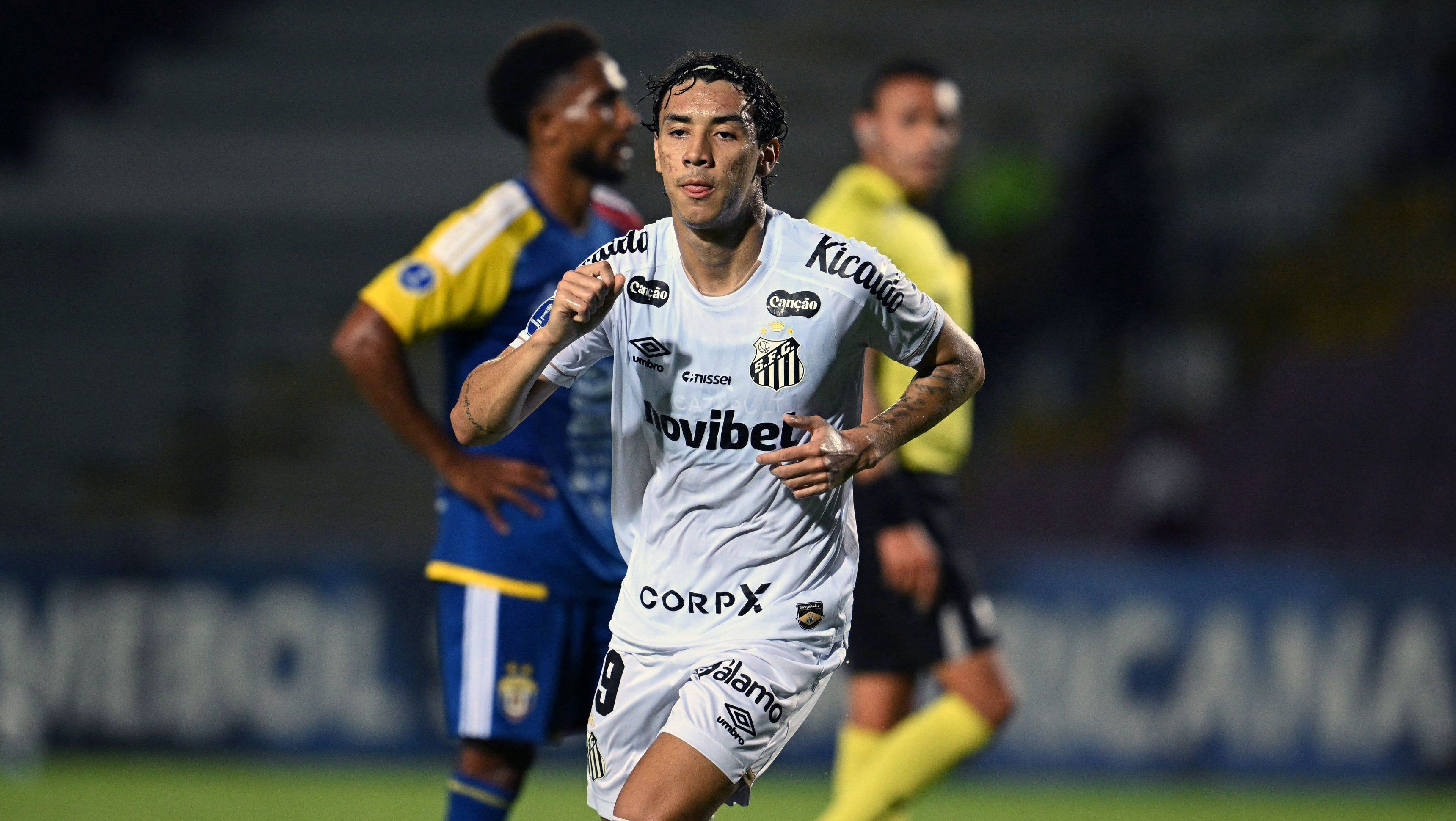 Gabriel Bontempo marcou o gol que abriu a vitória santista