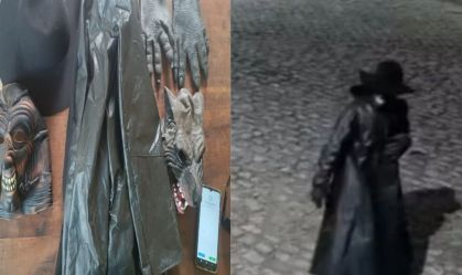Imagem de destaque do post: Homem fantasiado de lobisomem e Olhos Famintos é preso em Xexéu (PE)