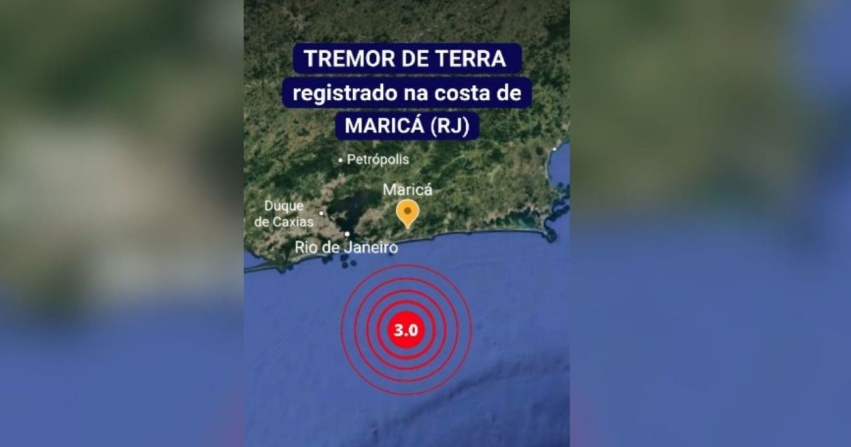 Dois tremores de terra atingem o litoral do Rio de Janeiro