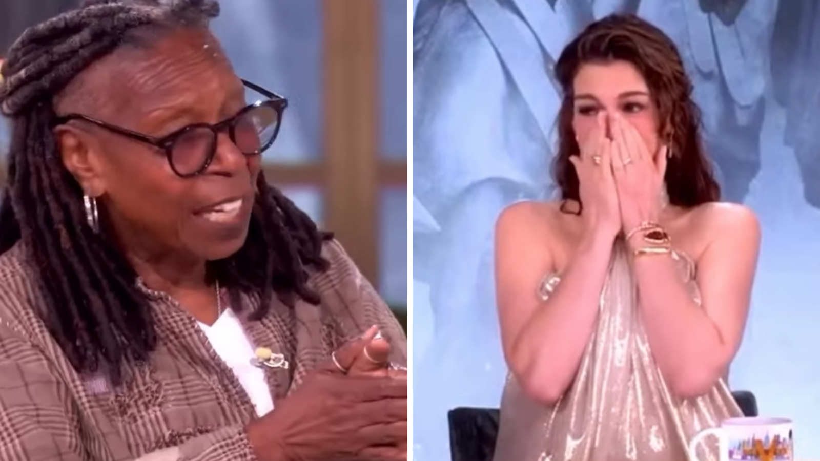 Fala de Whoopi Goldberg emociona Anne Hathaway durante programa The View