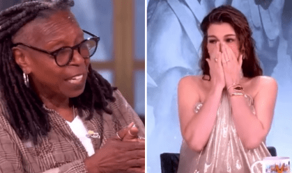 Fala de Whoopi Goldberg emociona Anne Hathaway durante programa The View