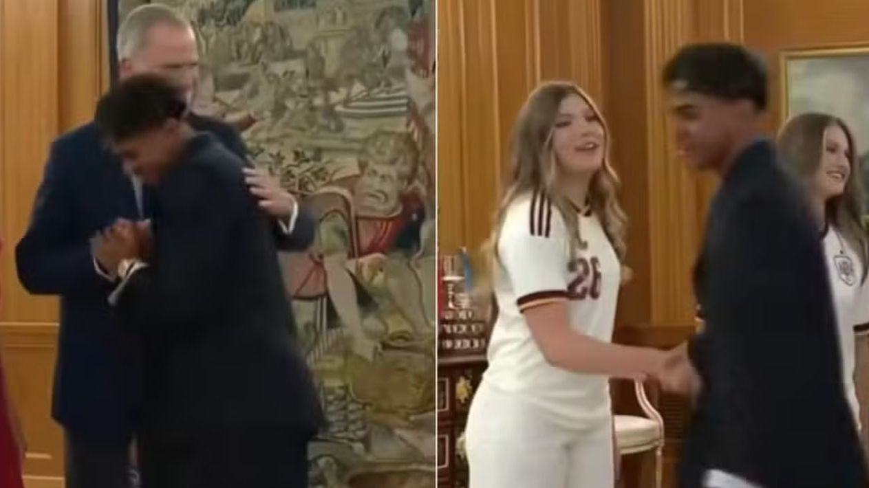 Modo que Yamal cumprimentou a filha do rei espanhol chamou a atenção