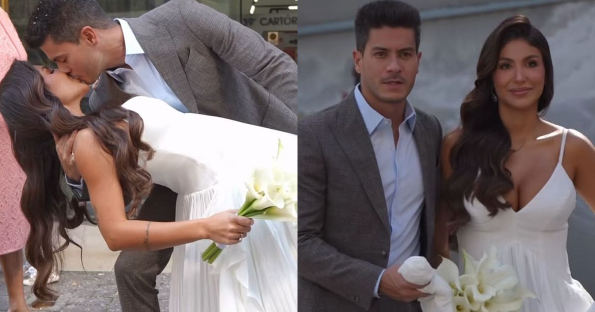 Arthur Aguiar e Jheny Santucci se casam no civil em festa íntima