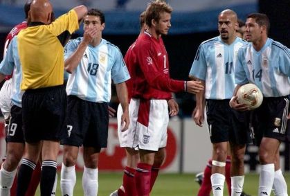 David Beckham já foi vilão e herói na rivalidade Inglaterra x Argentina