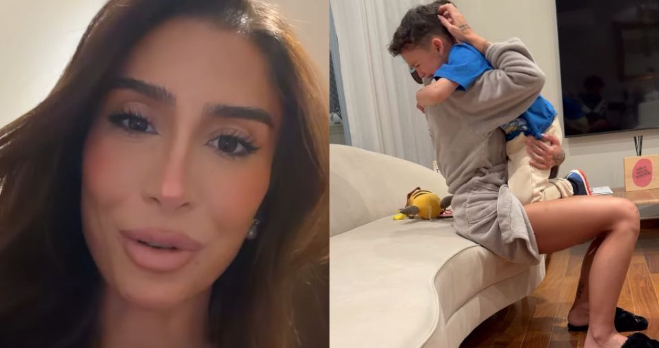 Bianca Andrade chora ao se despedir do filho e fala sobre guarda partilhada