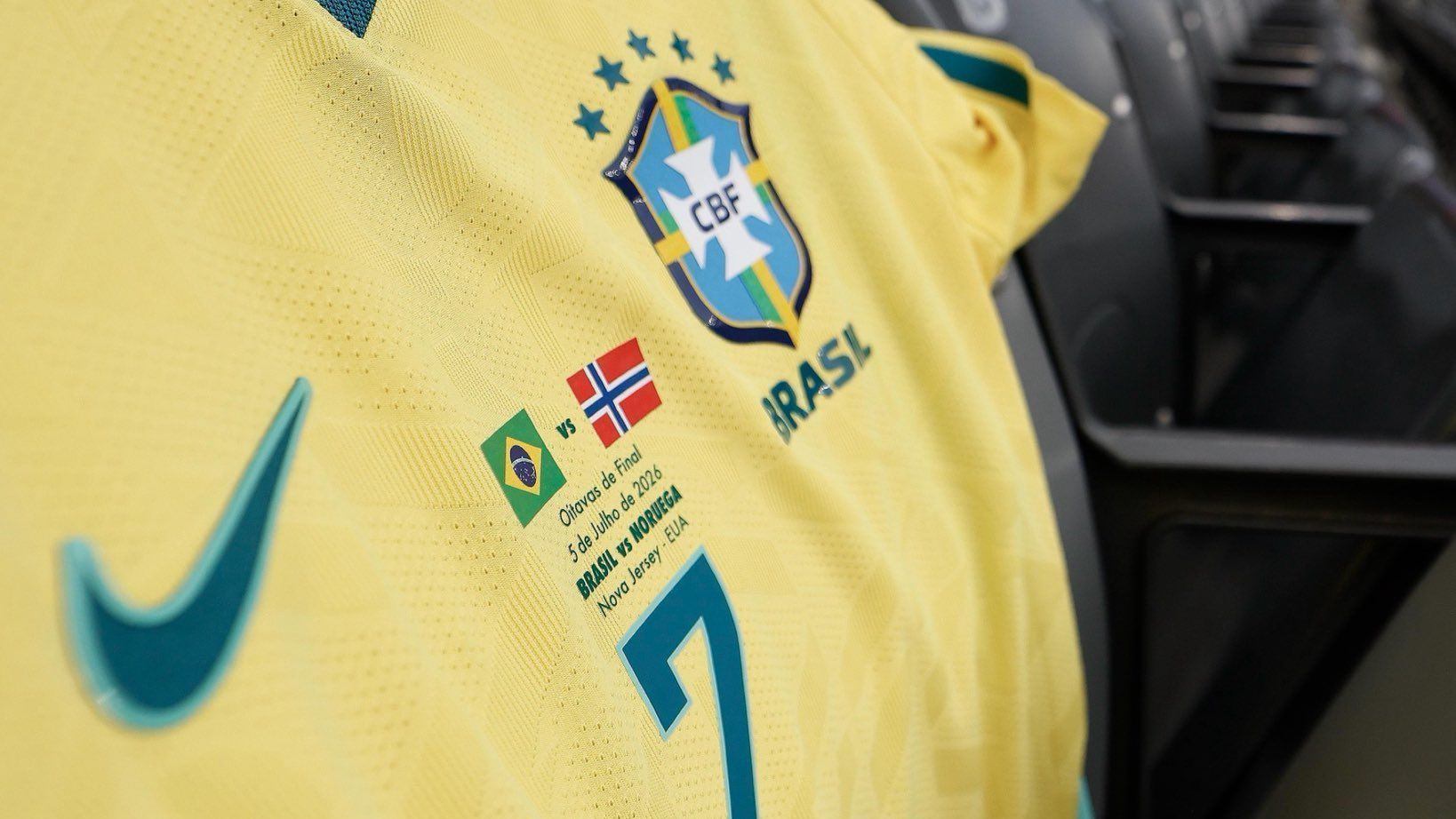 Camisa do Brasil antes do duelo com Noruega