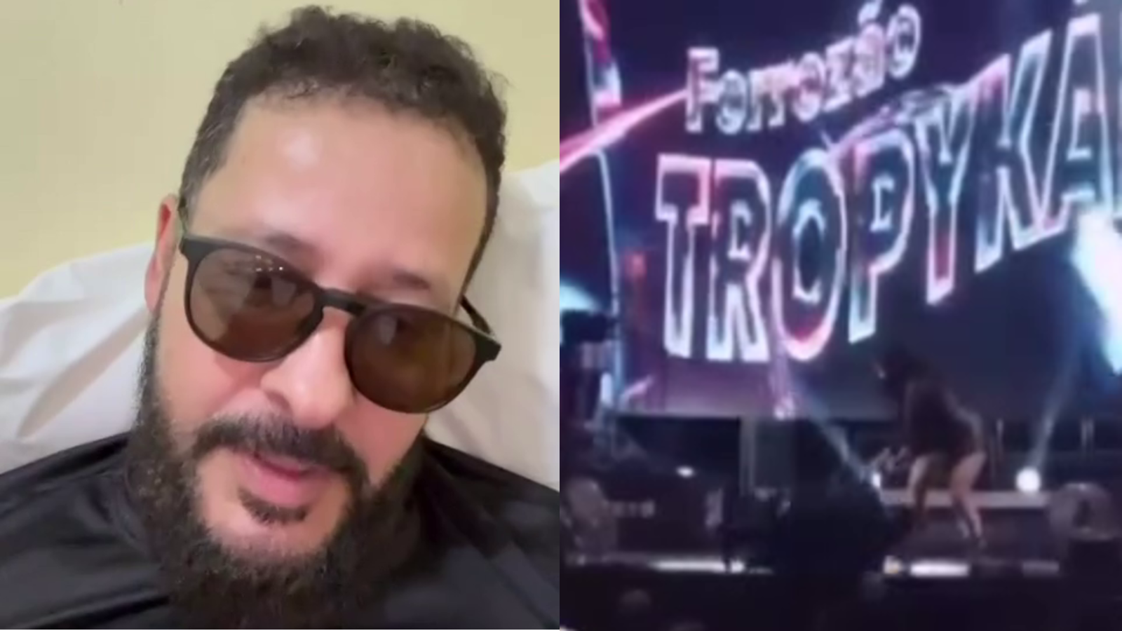 Vocalista caiu do palco em um show em Pernambuco